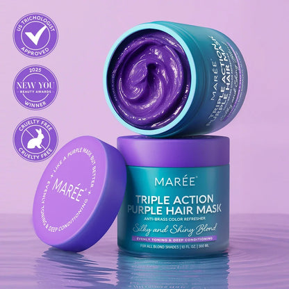 Purple Mask for Blonde Hair - Toning & Deep Conditioning Hair Mask