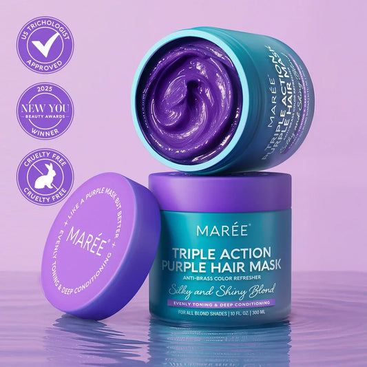 Purple Mask for Blonde Hair - Toning & Deep Conditioning Hair Mask