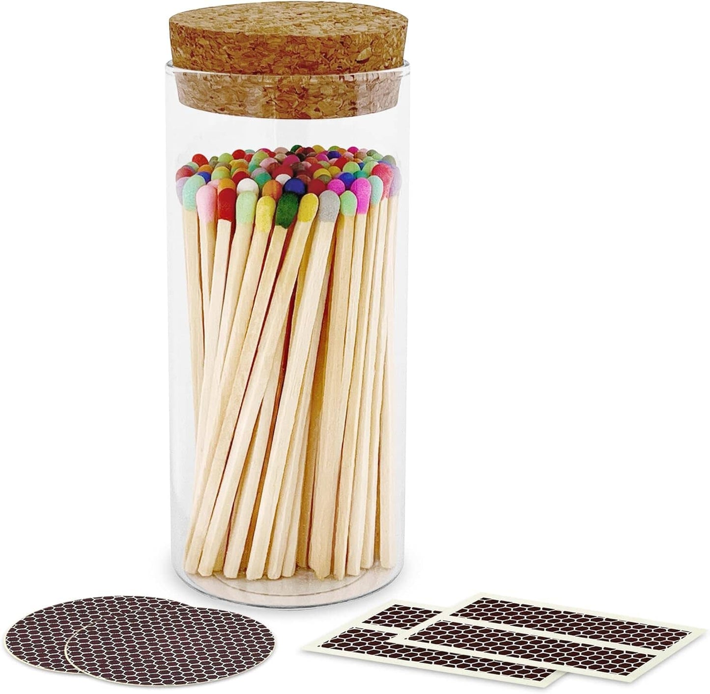 4" Matches in a Large Cork Top Jar - Spirit Nest