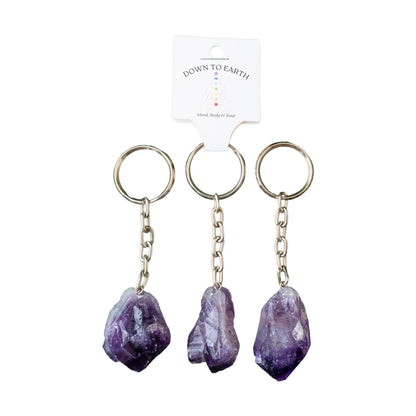 Raw Crystal Keychain | Natural Crystal Point