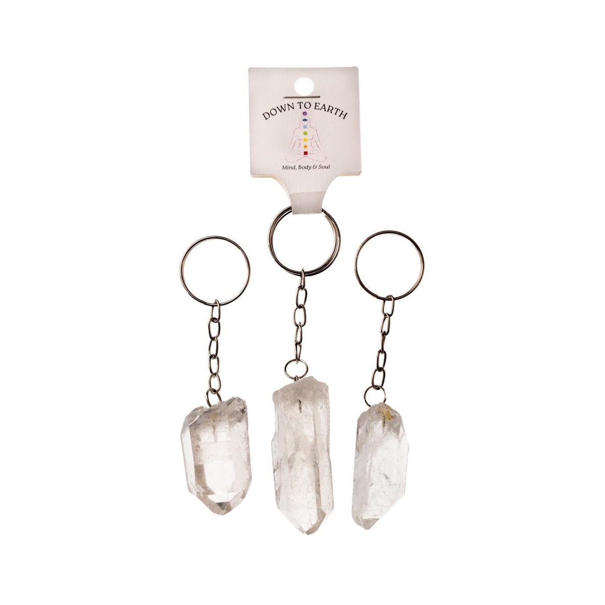 Raw Crystal Keychain | Natural Crystal Point