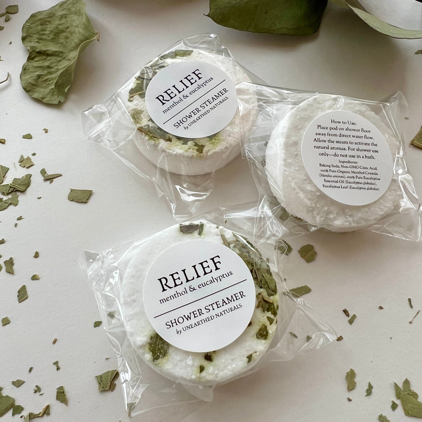 Relief – Menthol & Eucalyptus Aromatherapy Shower Steamer