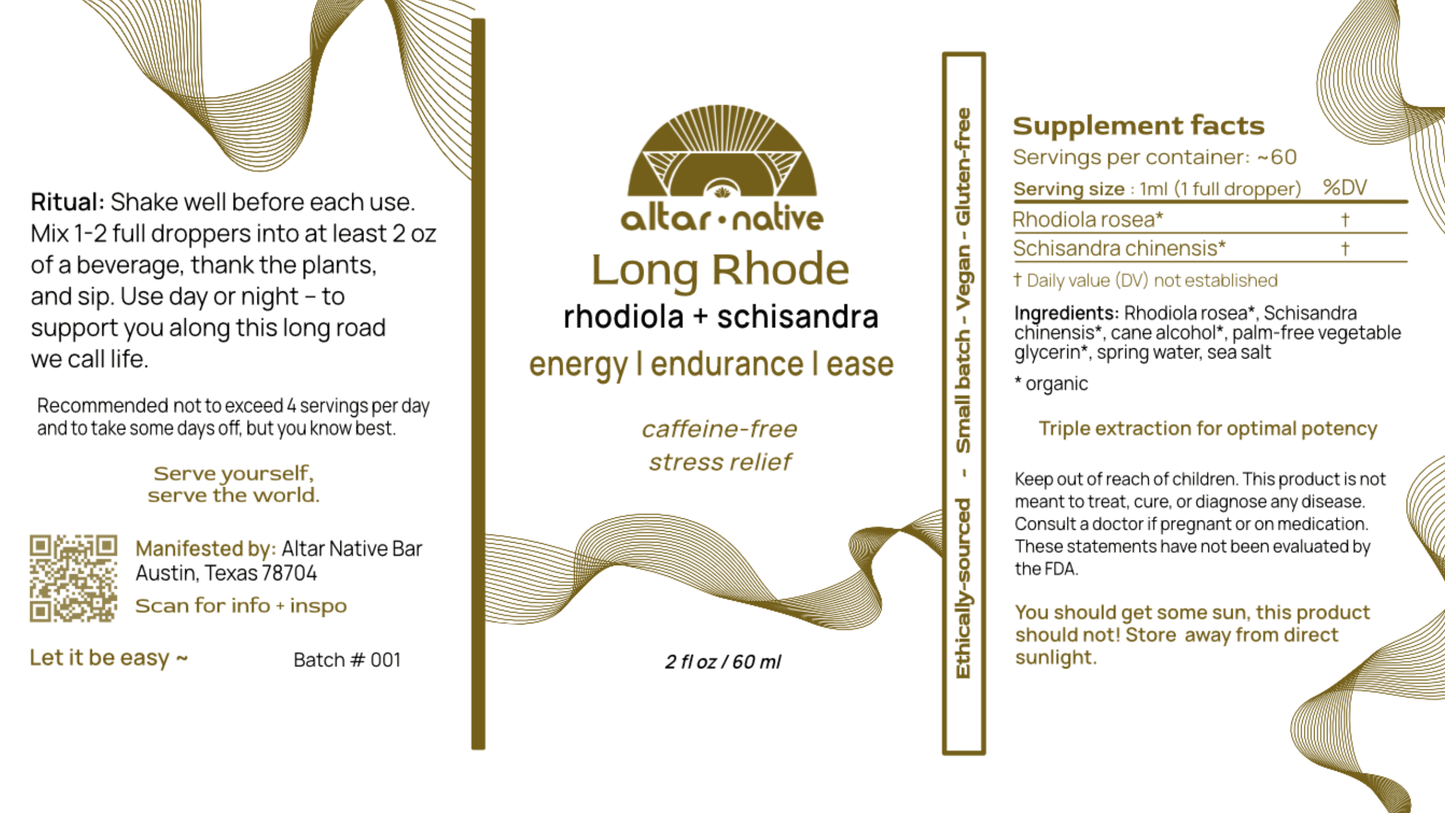 Long Rhode ⟡ Rhodiola + Schisandra Drops – Energy, Focus and Balance - Spirit Nest