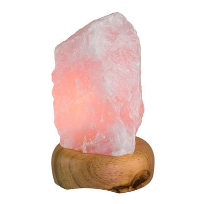 Rough Rose Quartz Lamp | Pink Crystal Light