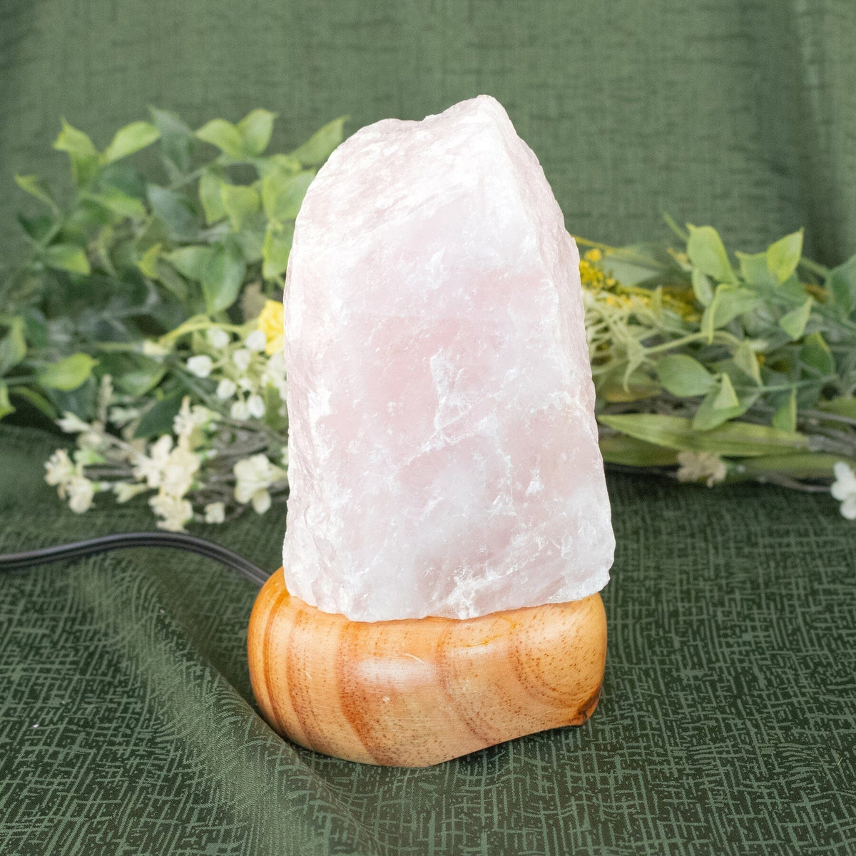 Rough Rose Quartz Lamp | Pink Crystal Light