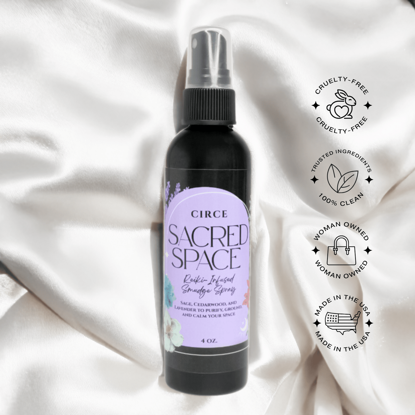 Sacred Space Spray – Sage Smudge & Lavender Calm - Spirit Nest