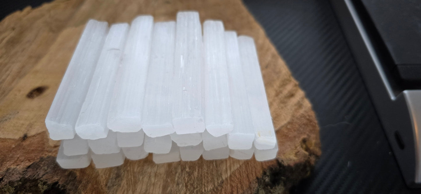 Natural 3" Selenite Wands | Bulk 1 lb Crystal Wands