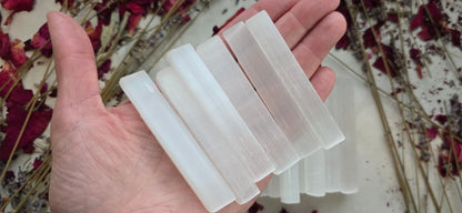 Natural 3" Selenite Wands | Bulk 1 lb Crystal Wands