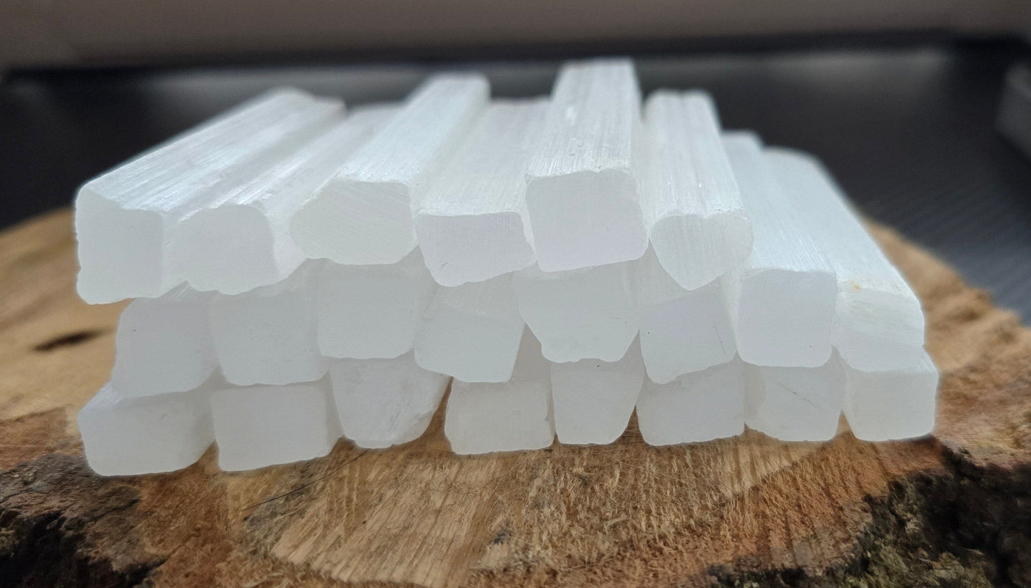 Natural 3" Selenite Wands | Bulk 1 lb Crystal Wands