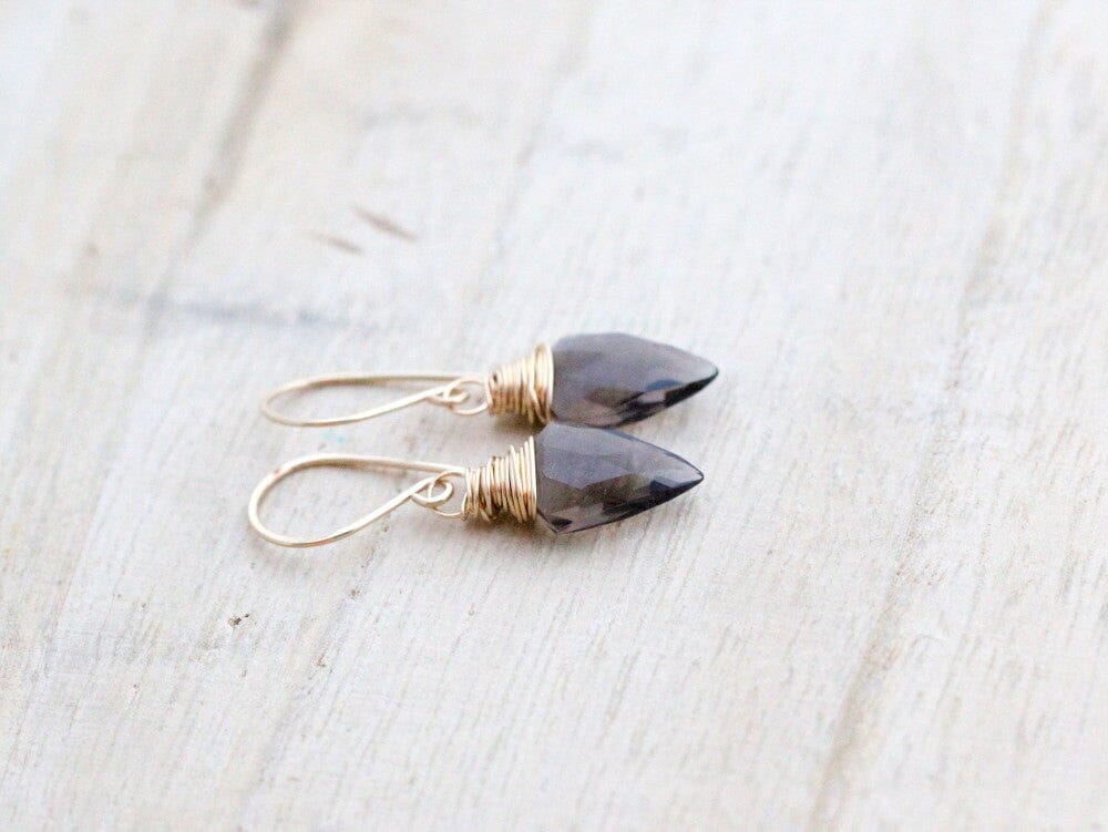Arrow Drop Earrings | Quartz Arrowhead Earrings