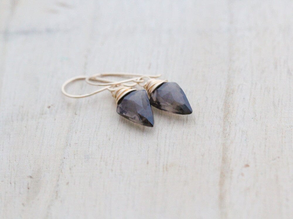 Arrow Drop Earrings | Quartz Arrowhead Earrings