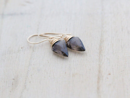 Arrow Drop Earrings | Quartz Arrowhead Earrings