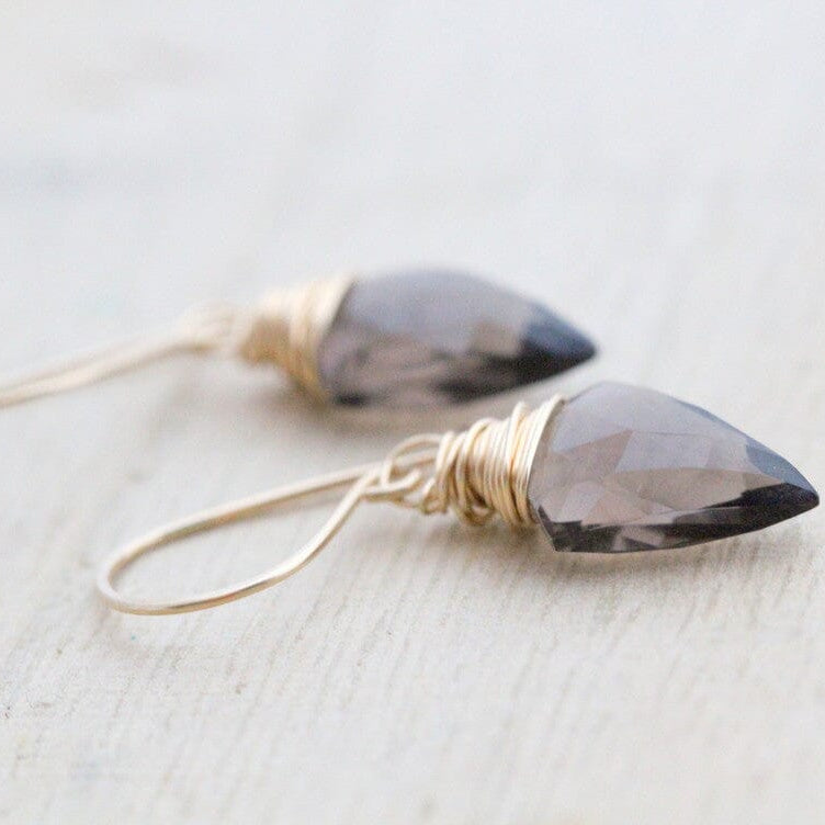 Arrow Drop Earrings | Quartz Arrowhead Earrings
