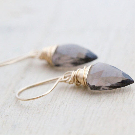 Arrow Drop Earrings | Quartz Arrowhead Earrings