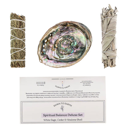 Spiritual Balance Deluxe Smudge Set | White Sage & Cedar