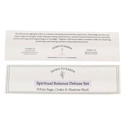 Spiritual Balance Deluxe Smudge Set | White Sage & Cedar