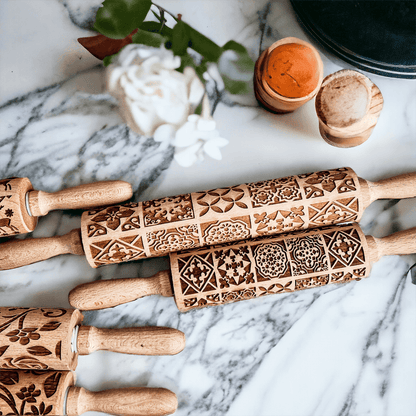 Rolling Pins - Box Style | Engraved Wooden Baking Roller