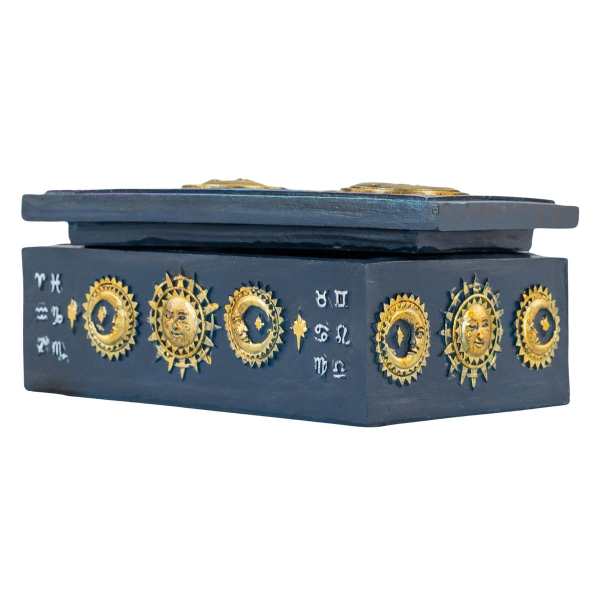 Sun & Moon Tarot Card Box | Celestial Resin Storage Box
