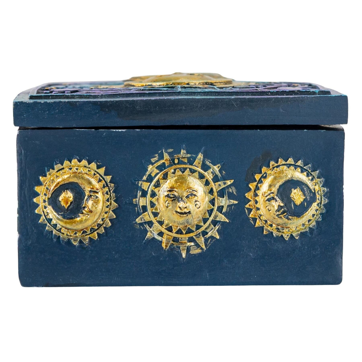 Sun & Moon Tarot Card Box | Celestial Resin Storage Box