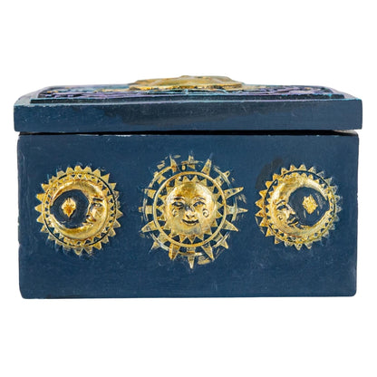 Sun & Moon Tarot Card Box | Celestial Resin Storage Box