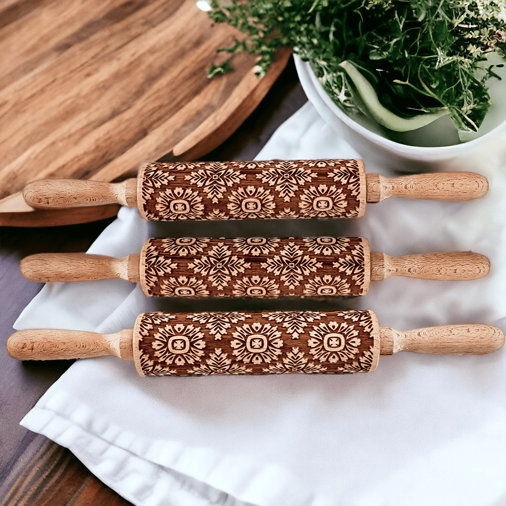 Rolling Pins - Box Style | Engraved Wooden Baking Roller