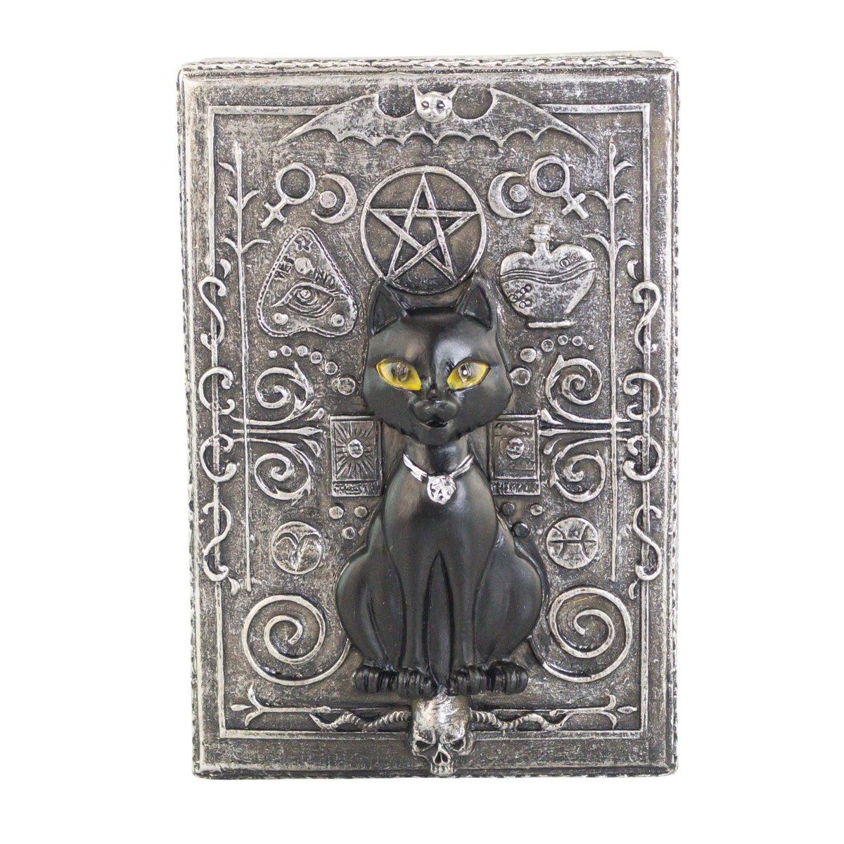 Black Cat Tarot Card Storage Box | Gothic Deck Holder