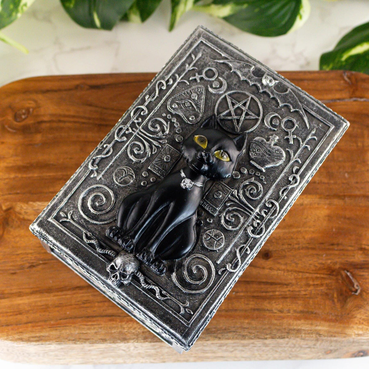 Black Cat Tarot Card Storage Box | Gothic Deck Holder