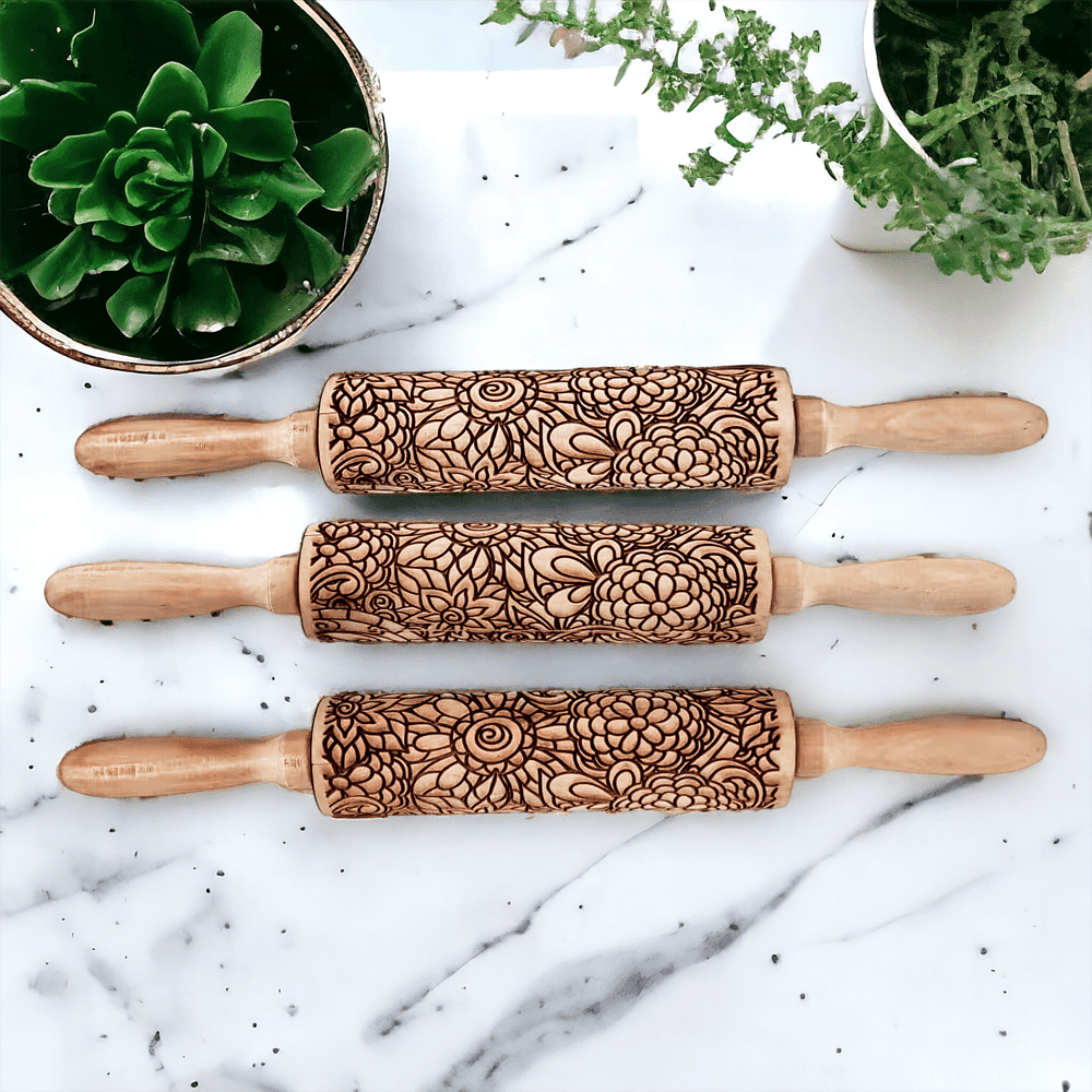 Rolling Pins - Box Style | Engraved Wooden Baking Roller