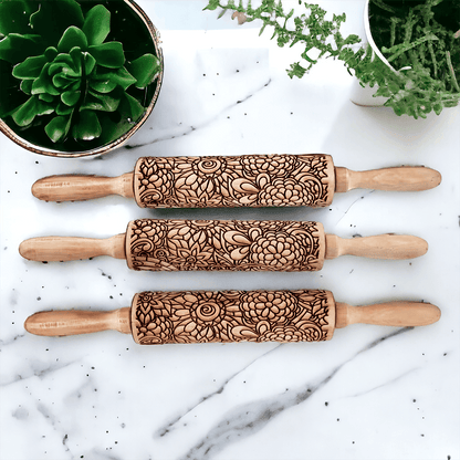 Rolling Pins - Box Style | Engraved Wooden Baking Roller