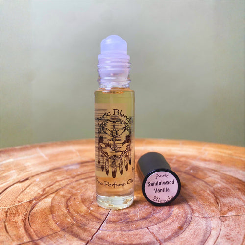 Sandalwood Vanilla Roll-on Perfume Oil - Sweet Vanilla & Golden Amber