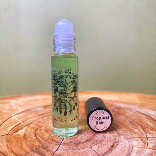 Tropical Rain Roll-on Perfume Oil - Leafy Greens & Blonde Woods