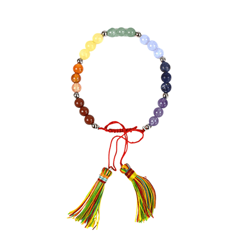 7 Chakra With Tassel Bracelet