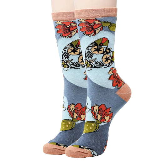 Cactus Breeze Socks – Women’s Graphic Crew Socks