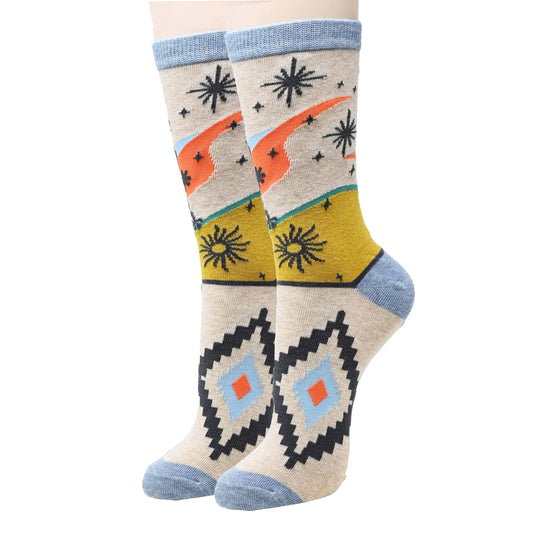 Echo Sands Socks – Women’s Graphic Crew Socks