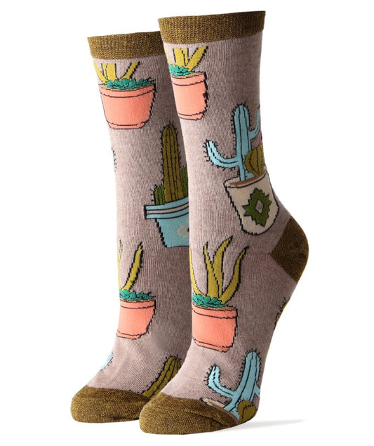 Cactus Hugs Socks – Women’s Graphic Crew Socks