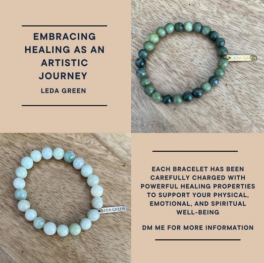 Leda Green’s Energy Charged Healing And Balancing Crystal Bracelet