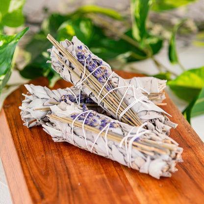 White Sage with Lavender Smudge Stick