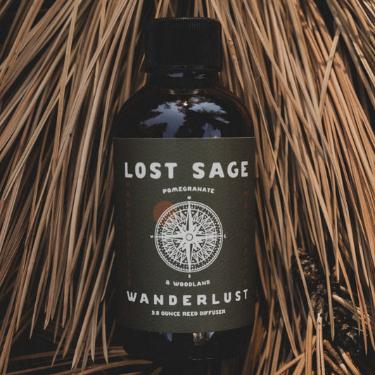 Wanderlust Reed Diffuser | Pomegranate & Woodland