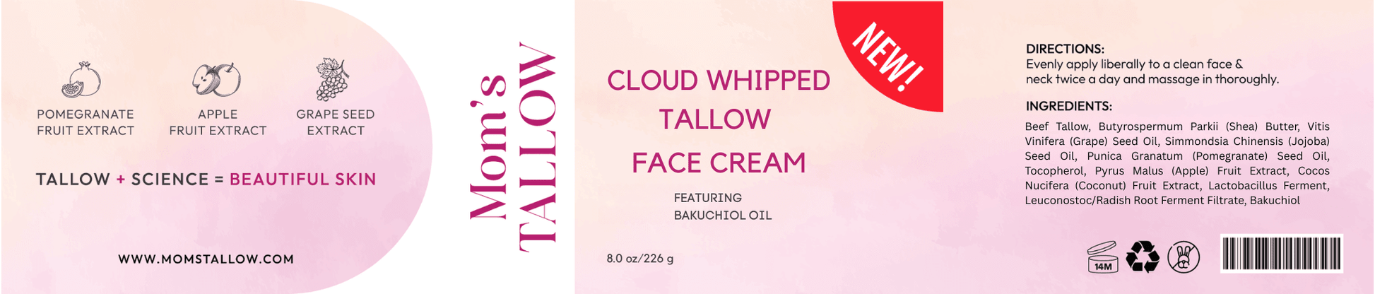 Cloud Whipped Tallow Face Cream – Airy Hydration and Glow - Spirit Nest