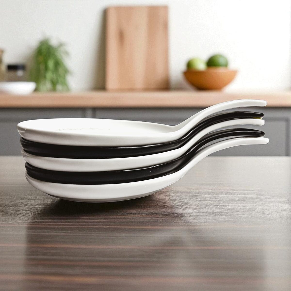 Recipes & Rules | Porcelain Spoon Rest with Wooden Spoon