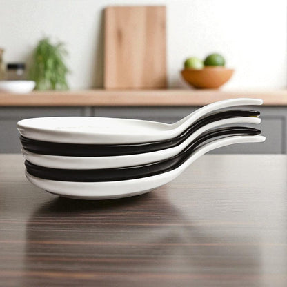 Recipes & Rules | Porcelain Spoon Rest with Wooden Spoon