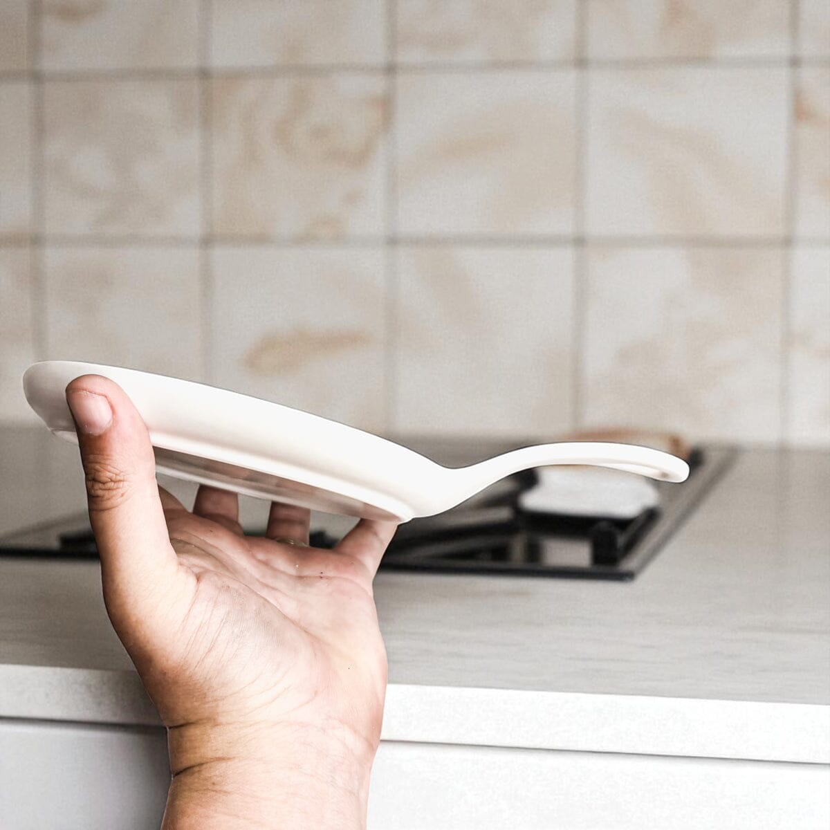 Stirring the Pot | Porcelain Spoon Rest with Wooden Spoon