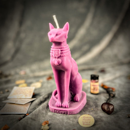 Bast Candle Spell Kit - Egyptian Goddess Protection & Fertility Magic