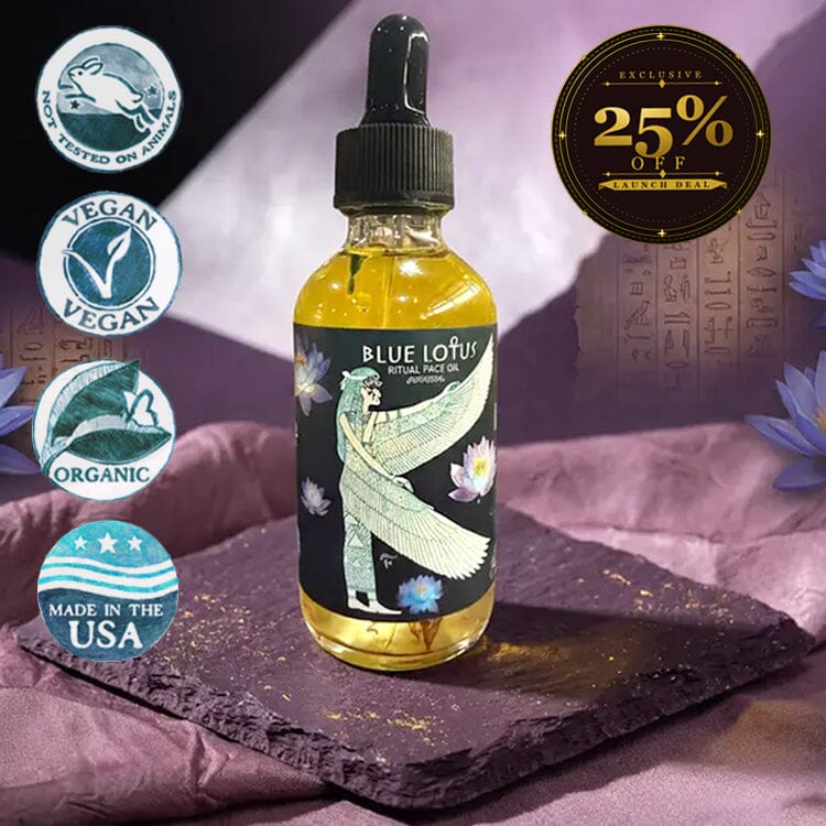 Blue Lotus Ritual Face Oil | Sacred Egyptian Elixir for Glow, Deep Calm & Spiritual Awakening 🩵🌿