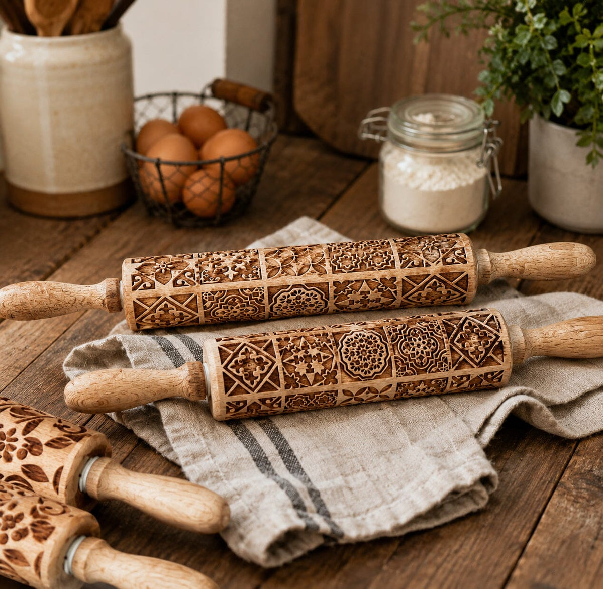 Rolling Pins - Box Style | Engraved Wooden Baking Roller