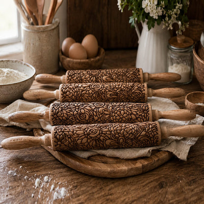 Rolling Pins - Box Style | Engraved Wooden Baking Roller