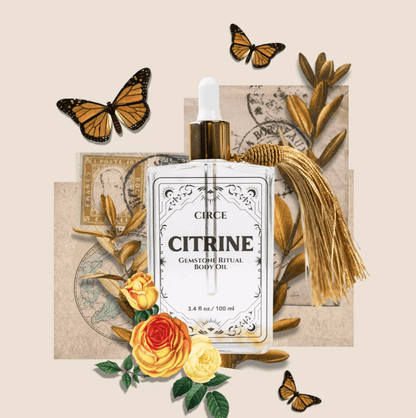 Citrine Gemstone Body Oil – Abundance & Radiant Glow - Spirit Nest