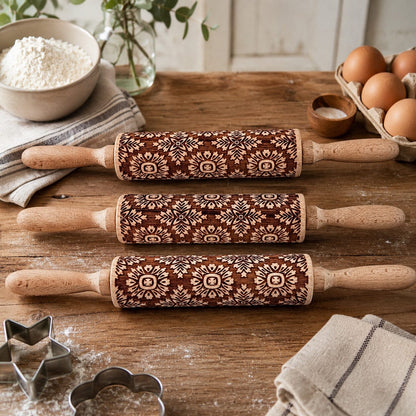 Rolling Pins - Box Style | Engraved Wooden Baking Roller