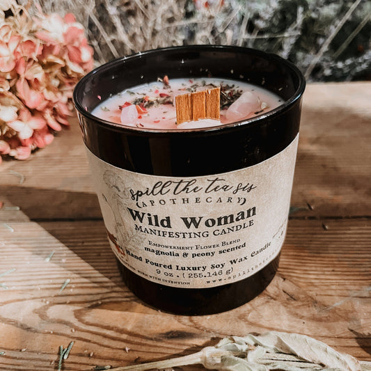 Wild Woman Empowerment Goddess Candle – Divine Feminine Manifestation - Spirit Nest