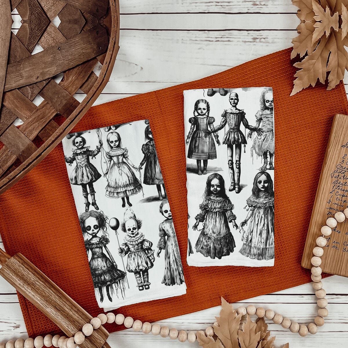 Possessed Dolls | Spooky Halloween Kitchen Towel